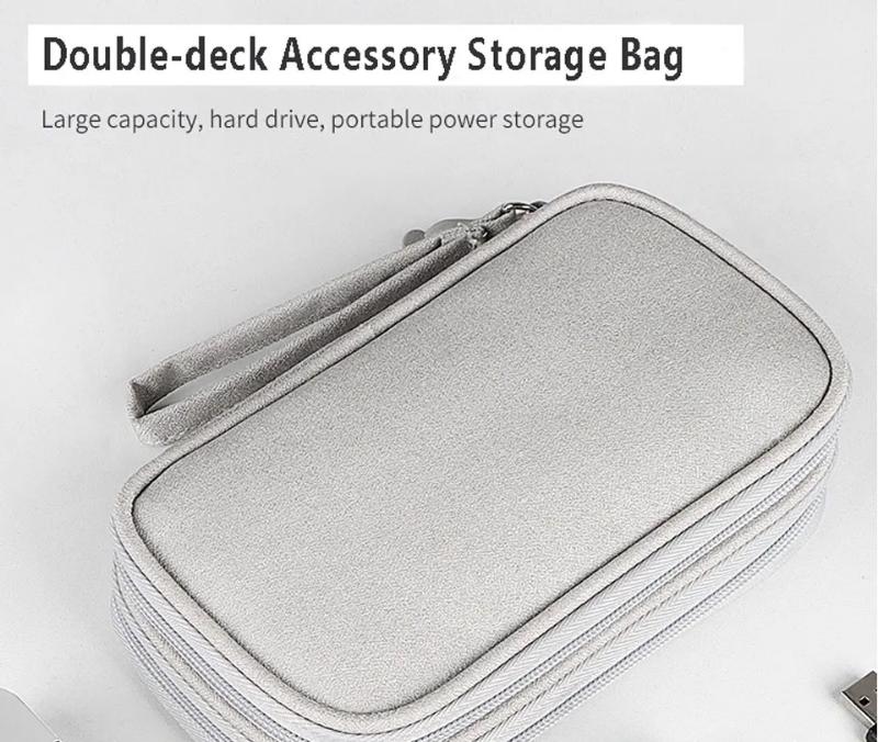 Digital Portable Organizer Case for Headphones Travel Closet Storage Bag Zipper Accessories Charger Data Cable USB Power Bank