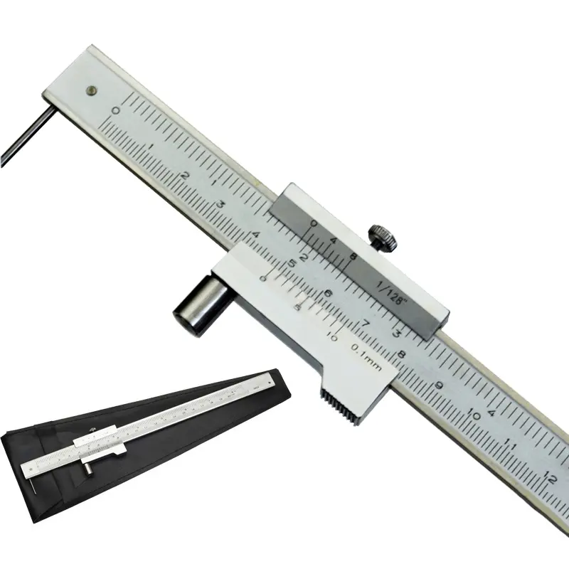 0-200mm Marking Caliper with Carbide Needle Scriber Parallel  Steel Vernier caliper Marking Ruler Measuring Tool