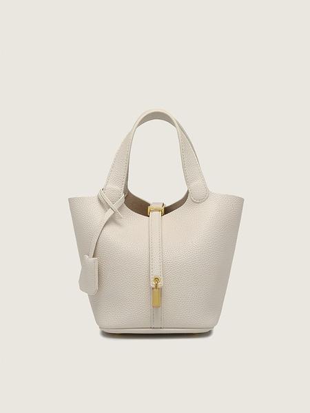 Mini Faux Leather Bucket Bag for Women, Fashionable Bucket Bag, Trendy PU Small Handbag Purse, Girl's Vegetable Baskets bag, Retro Top Handle Tote Bag, Suitable For Commuting, Parties, TravelSatchel, Work