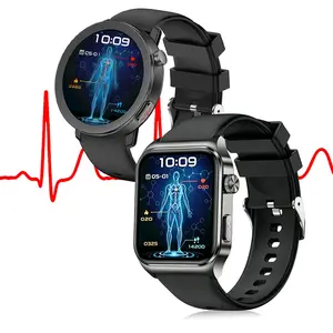 EGC AI Health Smart Watch - 1.46 Inch HD Screen, Bluetooth Call, Message Sync, 24H Heart Rate Data Recording & Sleep Cycle Data Recording, Body Biometric Data Recording,100+ Exercise Modes, IP68 Waterproof Fitness Tracker for Android & iOS (Black)