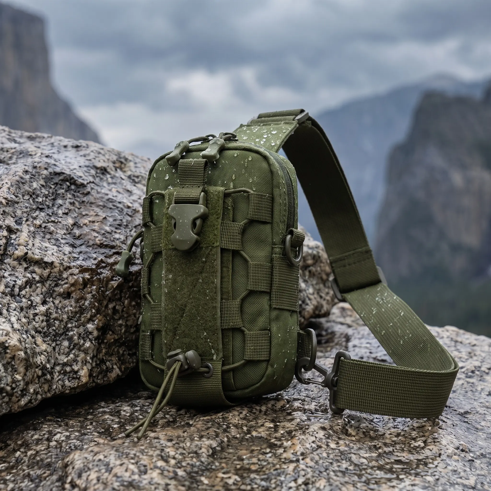 Unisex Tactical Waist Pack - Oxford Fabric Waterproof Phone Pouch with Cushioned Straps, Hiking/Cycling Outdoor Sports Belt Bag, Wipe Then Dry Crossbody Accessory, Unisex Wear