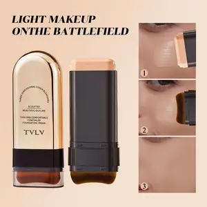 Two-In-One Concealer Foundation Stick, Covers Dark Circles and Blemishes, Even Skin Tone, Moisturizing Matte Finish, Waterproof Sweatproof