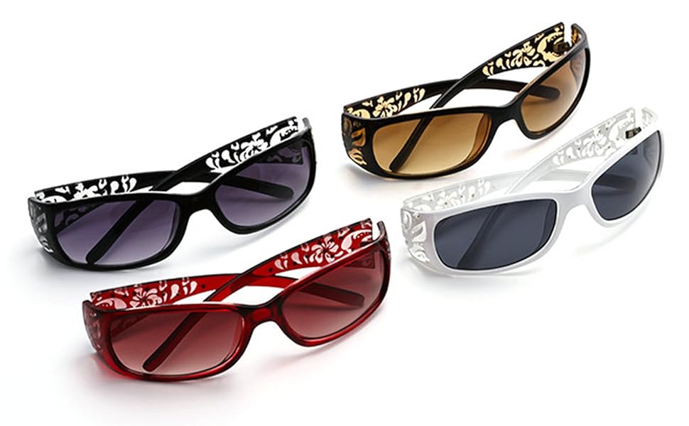 willochra fashion Y2K Polarized Sunglasses for Women Rhinestone Wrap Around Rectangular Sunglasses UV400 Protection