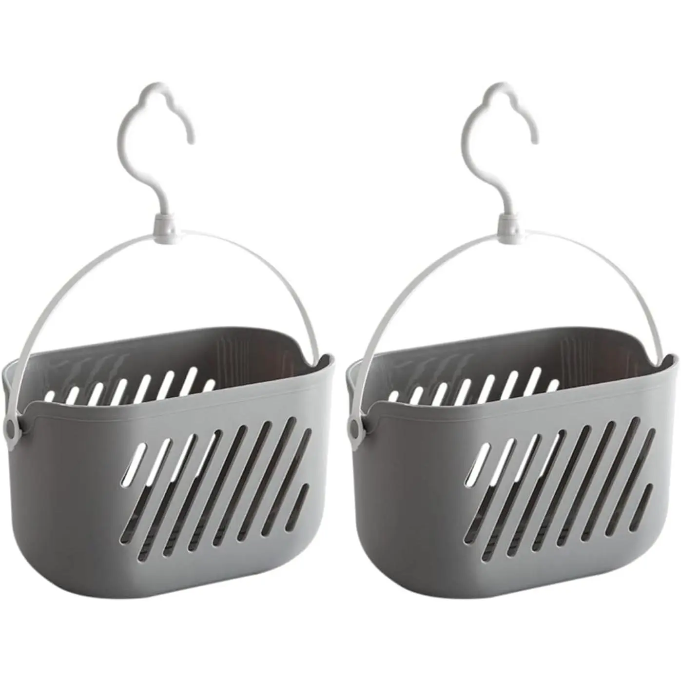 Hanging Shower Caddy, 2-Pack Hanging Basket for Bathroom & Kitchen - Space-Saving Storage Organizer for Shampoo, Loofahs, Towels, Pantry Items