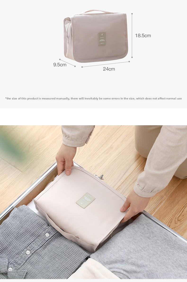 Simple Travel Waterproof Makeup Bag Portable Large Capacity Makeup Pouch Hook Bag Toiletries Cosmetic Organizer Bag