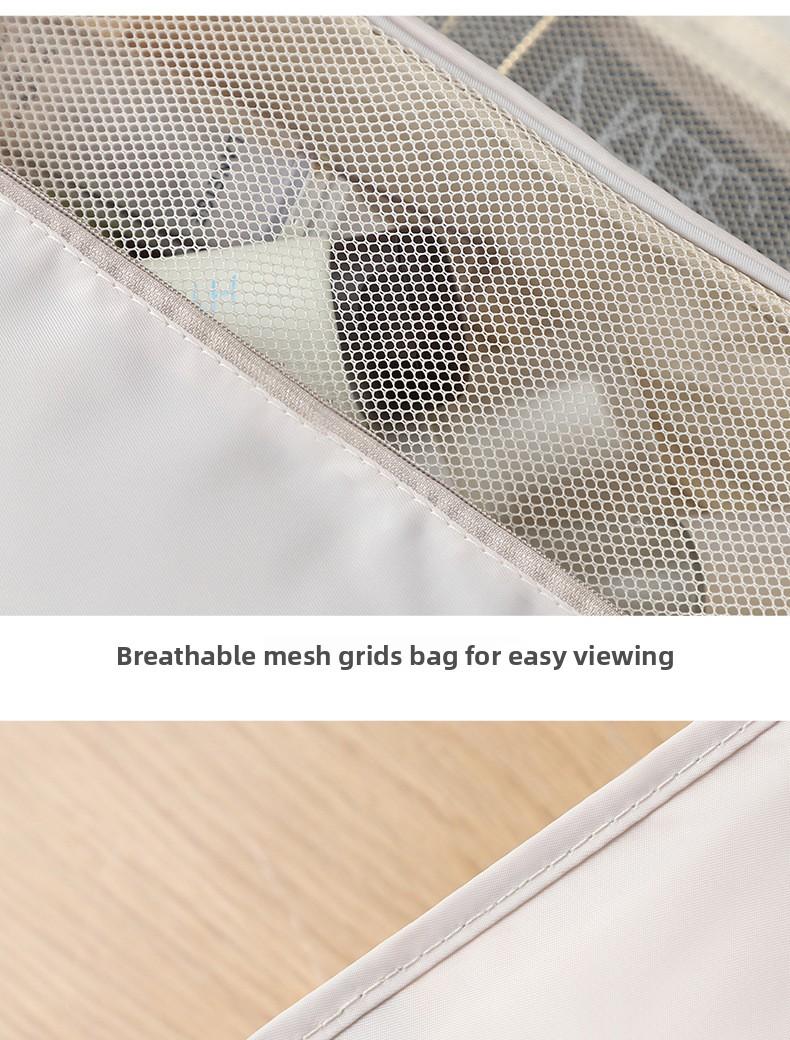 Simple Travel Waterproof Makeup Bag Portable Large Capacity Makeup Pouch Hook Bag Toiletries Cosmetic Organizer Bag