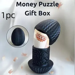 1pc 3D Printed Maze Egg, Unique Design for Fun and Challenge, Ideal Gift for Puzzle Enthusiasts, Durable and Intricate Craftsmanship