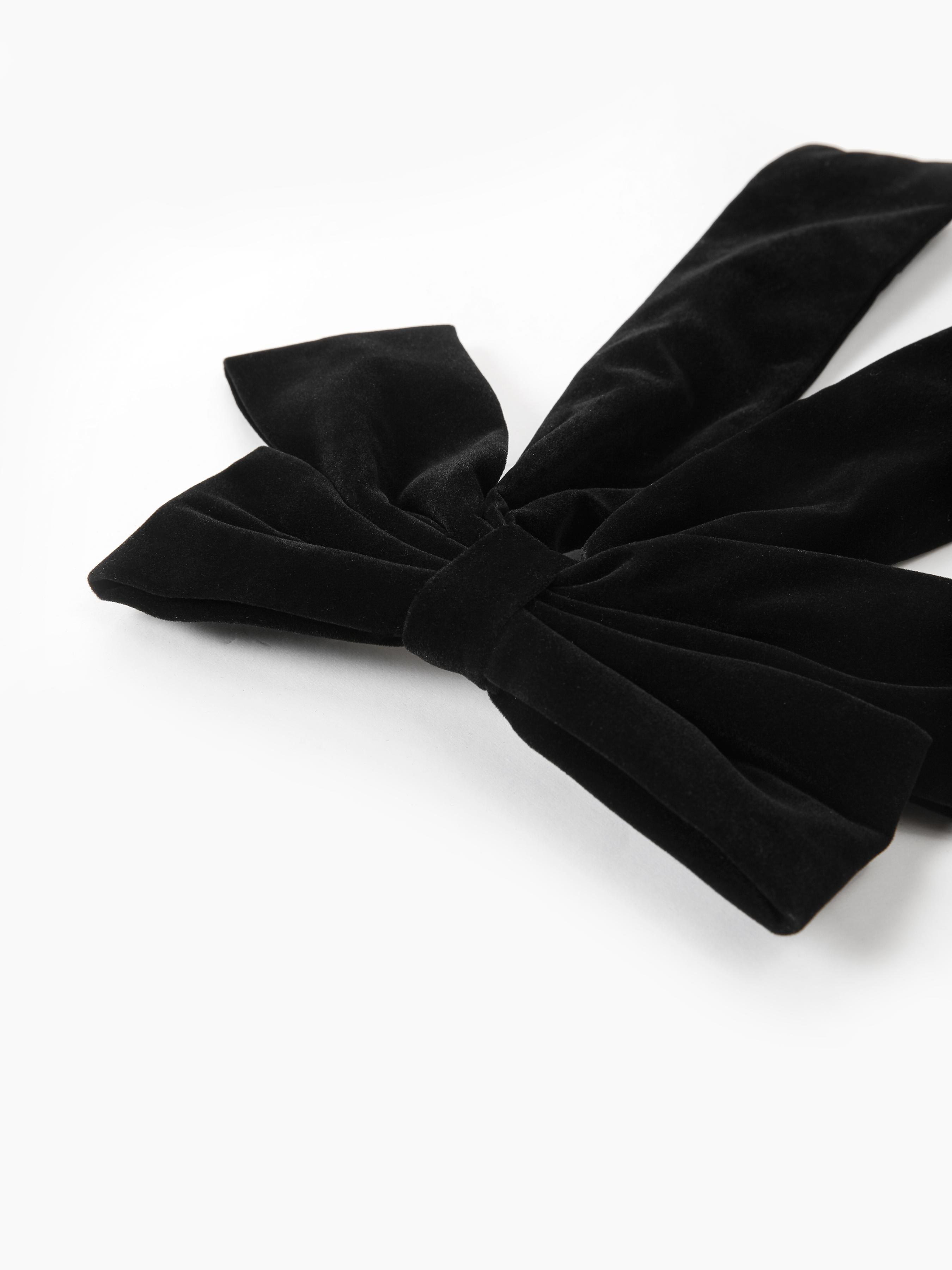 Cider [2 colors, One Size] Solid Bow Decor Hair Clip