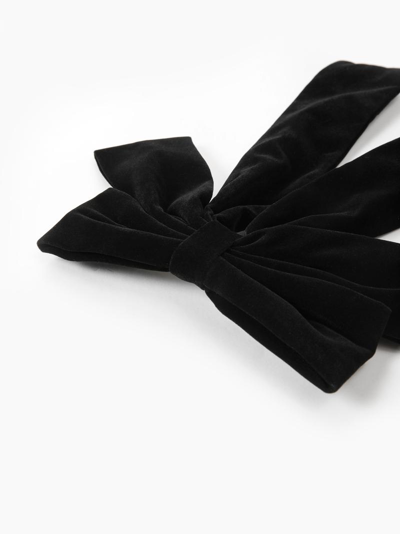 Cider [2 colors, One Size] Solid Bow Decor Hair Clip