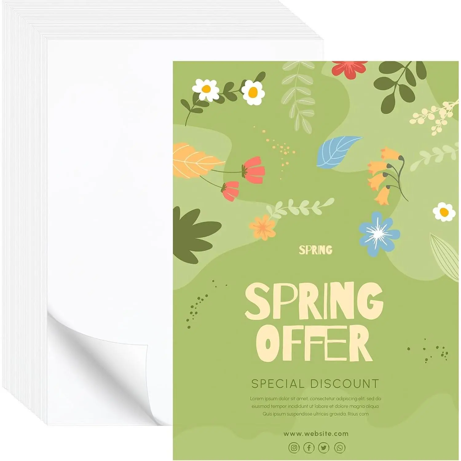Modern Vellum Paper, 200 Sheets, 8.3x11.7 In, 103GSM Thick Translucent Printable Paper for Invitations, Crafts, Professional Printing Projects (Office Stationery Supplies)
