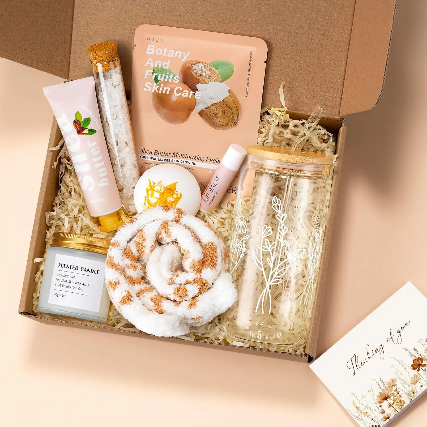 Self Care Gifts for Spa Gifts for Get Well Soon Gift Care Package, Christmas Day Relaxing Spa Gift Baskets, Feel Inspirational Thinking of You Box for Mom Her Sister