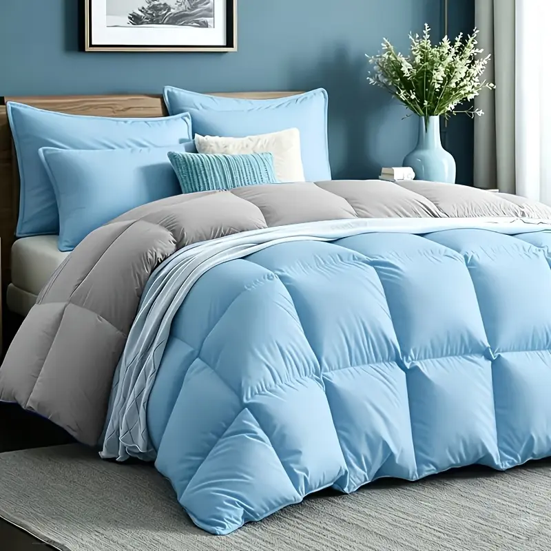 2/3 Pcs Summer Cooling Comforter Set, Double-Sided Cold Tech Fabric, Lightweight Soft Breathable for Hot Sleepers & Night Sweats, Includes 1 Comforter + 1/2 Pillowcases, Fit Large & Extra Large Beds, Random Color