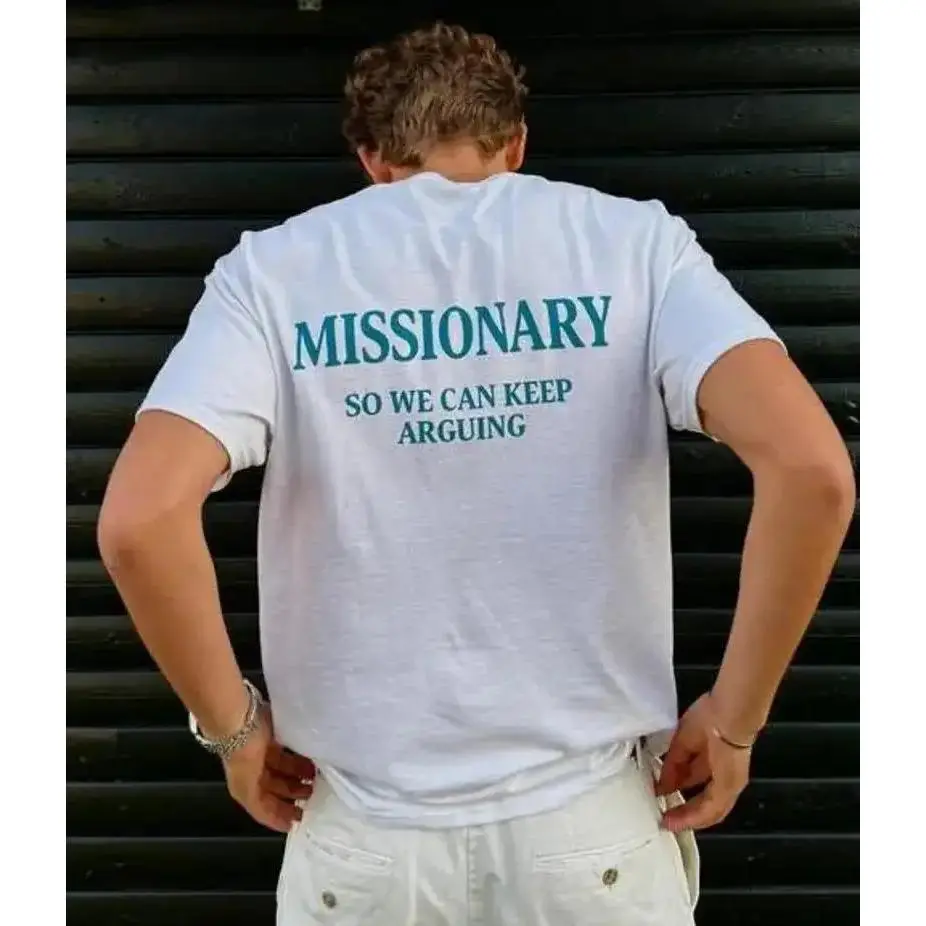 Missionary so we can keep arguing shirt, Adult comedy, Trendy Shirt, Unhinged shirt, Couples shirt, Funny shirt, Relationship shirt