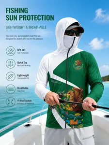 2026 Mexico Dual Color Sun Protection Fishing Jacket, Long Sleeve UV Protective Outdoor Clothing, Quick-Dry Breathable Mesh Top