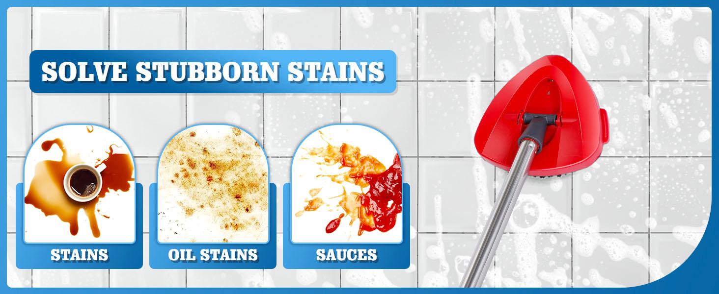 Spin Mop Head Replacement Set – 4 Pack Microfiber Mop Refills for O Cedar 1-Tank System, Shower Floor Scrubber for Wood Tile Marble