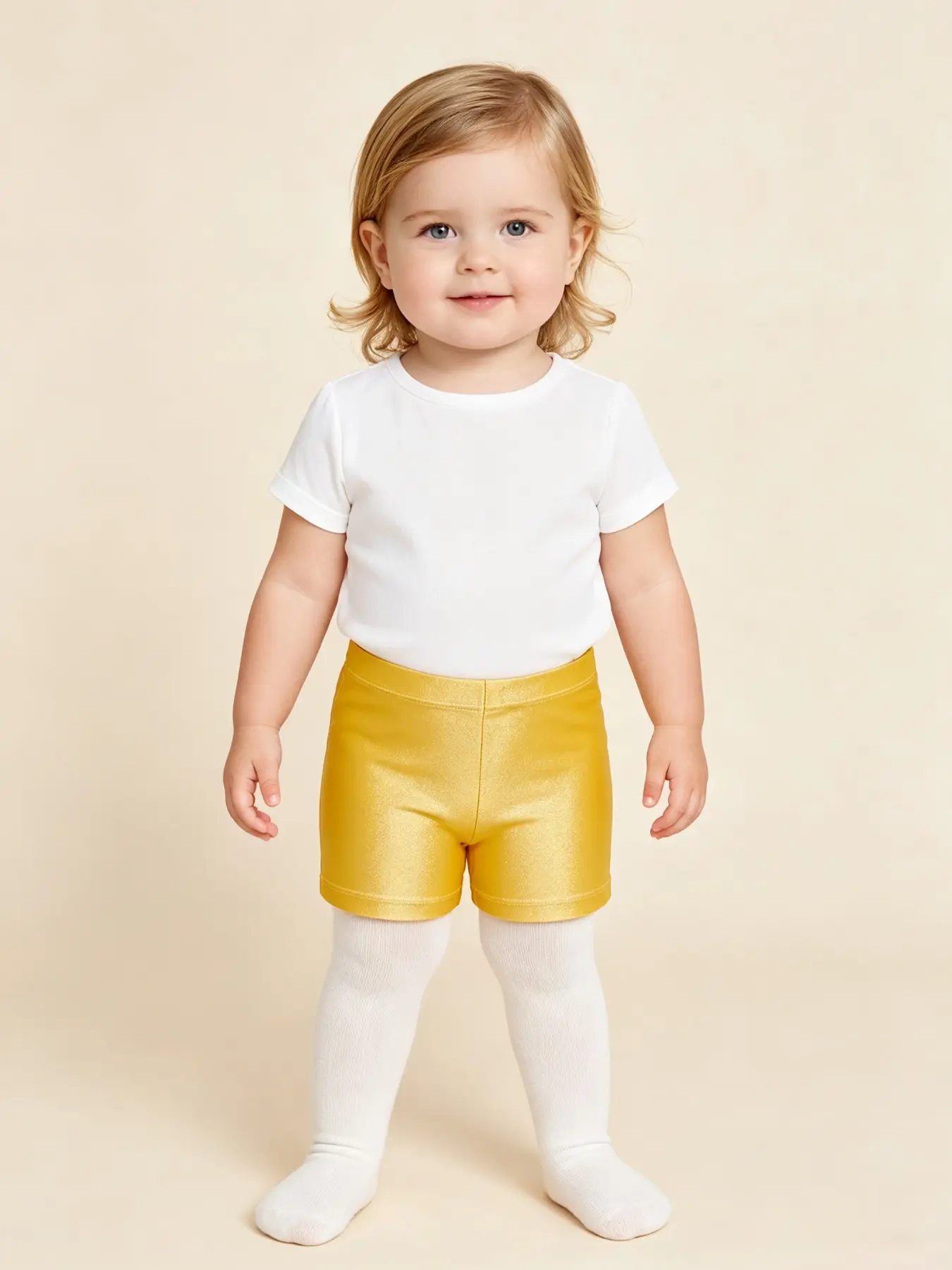 Girls Gymnastics Practice Shorts, Solid Color Dance Wear, Elastic Fit Sport Training, Wearable Gymnastics Uniform, Single Piece, Sporty Style Clothes