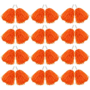 Pom Poms Cheerleading Sports Spirited Plastic Cheer Pompoms with Handles for  Adults Team Party Dance Cheering