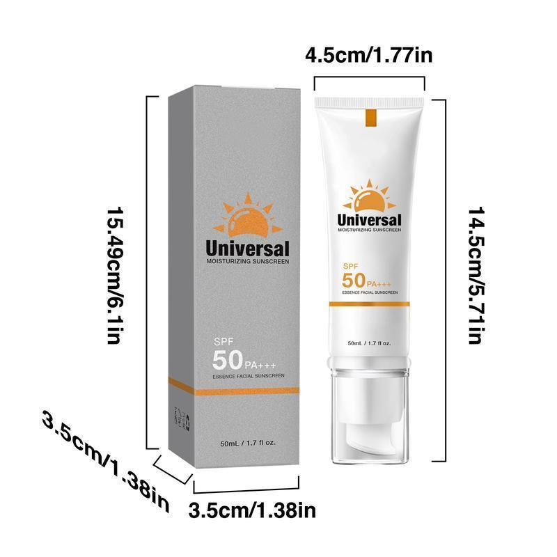 3Pcs Sunscreen To Prevent Sunburn and Tanning, Universal Tinted Face Moisturizer with Sunscreen, SPF 50 PA+++, Water-Resistant and Non-Greasy, for All Skin Types, Facial Skincare