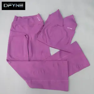 DFYNE Women's V-Neck Backless Yoga Tank, Seamless High Stretch Gym Fitness Workout Top