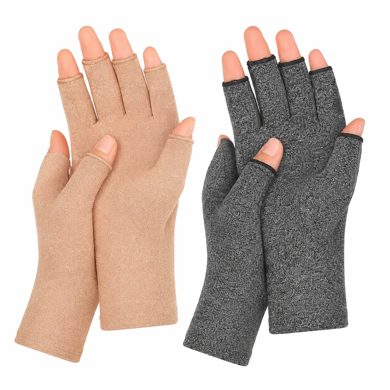 Breathable Fingerless Arthritis Gloves for Adults – Lightweight Compression Wrist Support for Carpal Tunnel Relief, Typing, Coding, Kitchen Tasks & Daily Hand Pain Management – Moisture-Wicking, Thumb Sleeve Design, Prop 65 Compliant