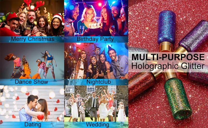 Green Gold Face Body Hair Glitter Gel for St. Patrick's Day Mardi Gras Festival Rave Accessories, Long Lasting Holographic Chunky Mermaid Sequins Glitter Gel Makeup for Women Men Kids, 1oz