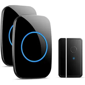 Door Chime When Door Opens, Wireless Door Sensor Entry Alarm with 1000ft Range, 60 Chimes and 5 Volume Levels for Business/Store/Home/Office