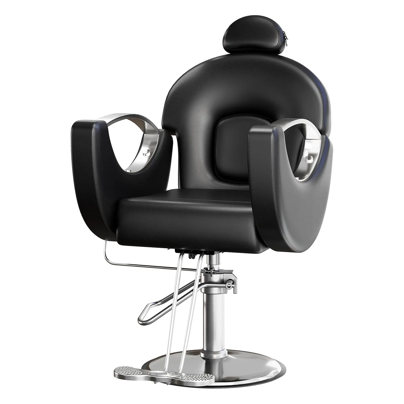 Garvee Reclining Barber Salon Chair with Heavy Duty Hydraulic Pump, 360° Swivel, Height Adjustable, Supports up to 330 LBS, Suitable for Barbershop, Spa, Tattoo, Beauty, Available in Multiple Colors