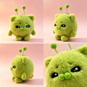Healing Alien Man Plush Keychain, Cartoon Plush Toy Keychain, Backpack Accessory, Cute and Comfortable Design, Perfect Gift Idea, Fluffy Keychain, Soft Keychain, Stuffed Animal Keychain, Keychain for Bags