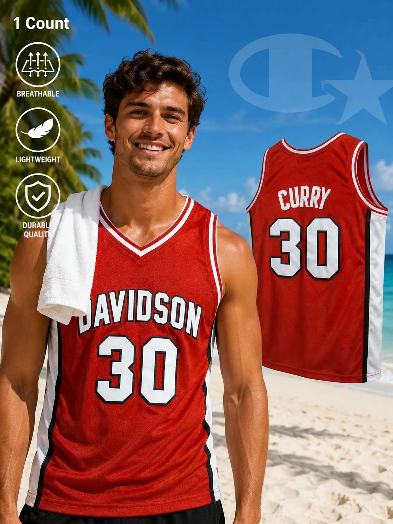 Unisex #30 Davidson Basketball Jersey - Premium Embroidered Breathable Mesh Lightweight Jersey College Basketball Shirt, Retro Game Day Casual Sports Fan Jersey for Men & Women
