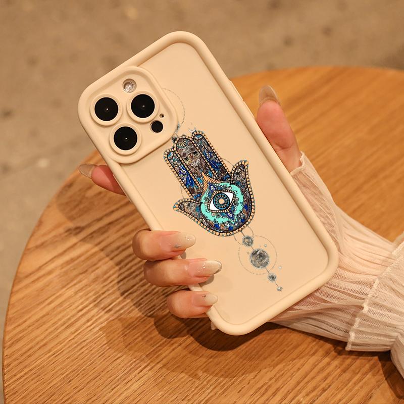 Hamsa Hand with Evil - Eye and Celestial Elements Design for iPhone17/17PROMAX/17PRO/16/15/14/13/12/GALAXYS21/S22/S23/S24 Celestial Eye Layered Phone Case customized trends Cool trend BOBOJT641001