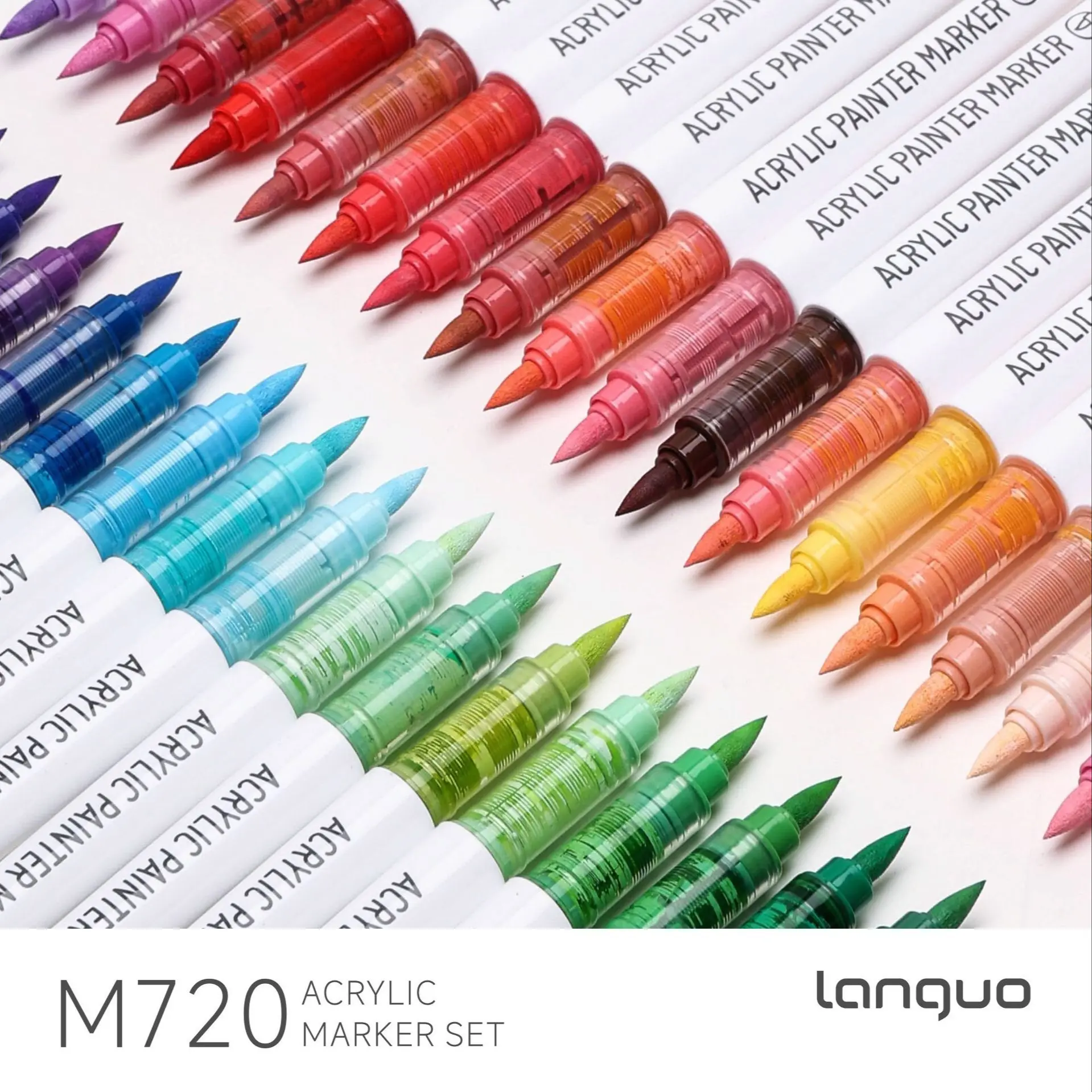 126/207 Color Acrylic Marker Pens, Soft Tip Large Capacity, Smart Ink Control, Ideal for Students, DIY, Stone, Glass Art, Back-To-School, Valentine's Gift
