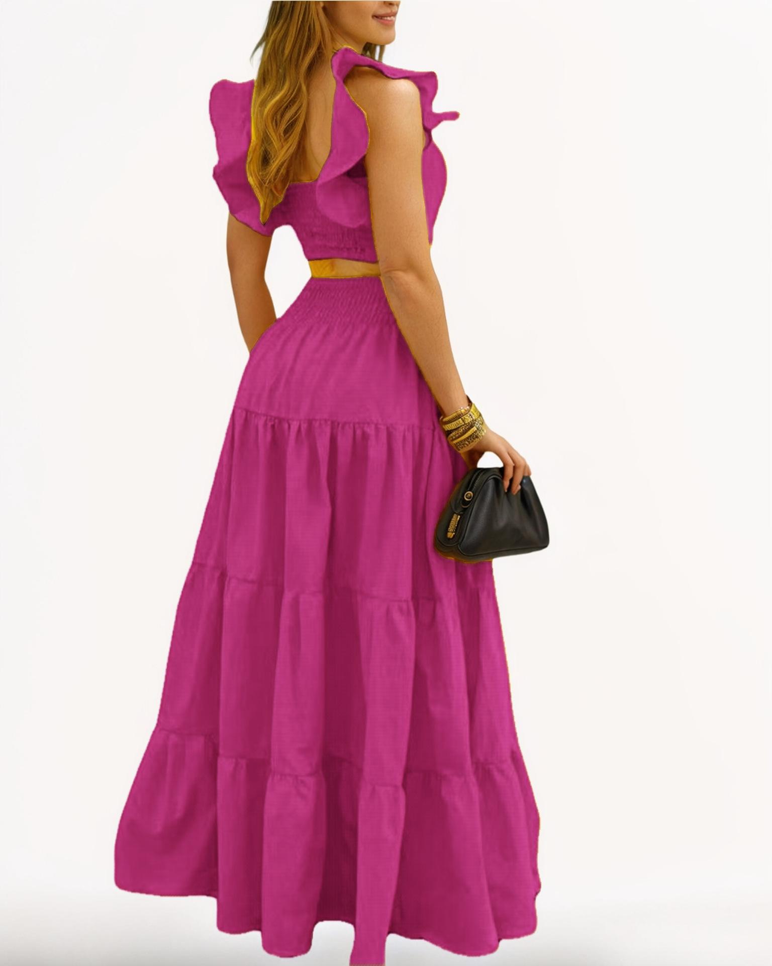 Elegant Long Sleeve Two Piece Dress Set