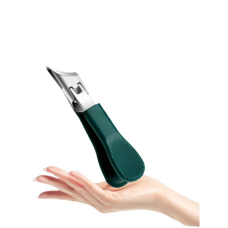 【Freeship】Five Sets of Eagle Beak Beveled Nail Clippers: Household Multifunctional Large Opening Anti-Splash Nail Clippers Set of High-Grade Thick Hard Manicure Clippers. Green