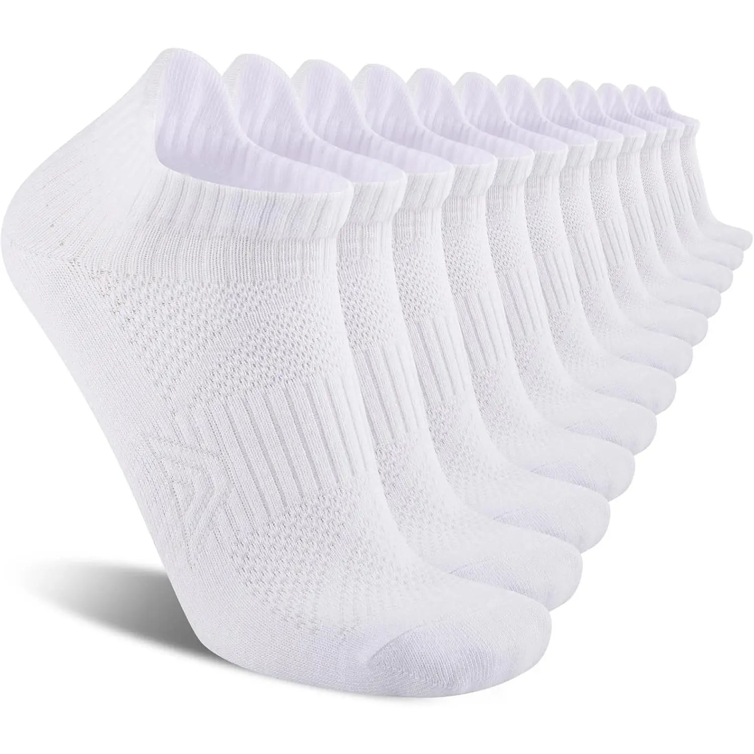 Mens Socks 6 Pairs Cotton Ankle Breathable Casual Thin Socks Athletic Ankle Anti-Blister Sports Running Socks