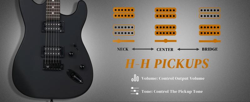 Ktaxon 39 Inch Electric Guitar, Full Size Solid Body H-H / H-S-S Pickups 6 Strings Beginner Guitar Kit With AMP, Upgrade Cable & Guitar Capo, Tremolo Arm, Gig Bag & Strap (Matte Back)