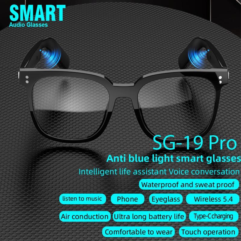 Smart Glasses, Anti Blue Light Smart Glasses, Intelligent Life Assistant Voice Conversation Glasses, Multifunctional Smart Glasses for Men & Women, Wireless Smart Glasses, Wearable
