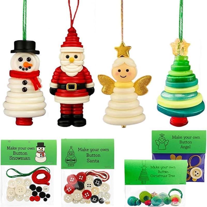 DIY Button Ornament Kits,Christmas Ornament Kits,Buttons Snowman ...