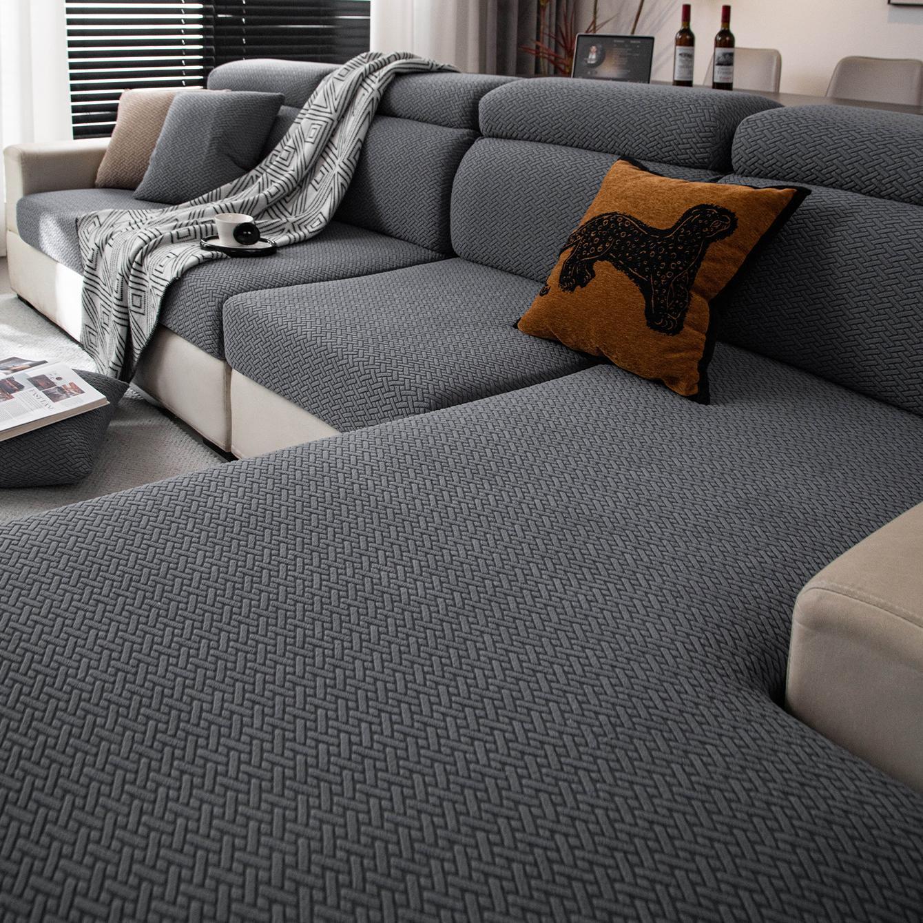 Solid Color Sofa Cover, 1 Count Soft & Durable Washable Elastic Sofa Slipcover, Sofa Protector for Home Living Room, Bedroom, Office, Sofa Couch Covers #GLOBAL PICKS
