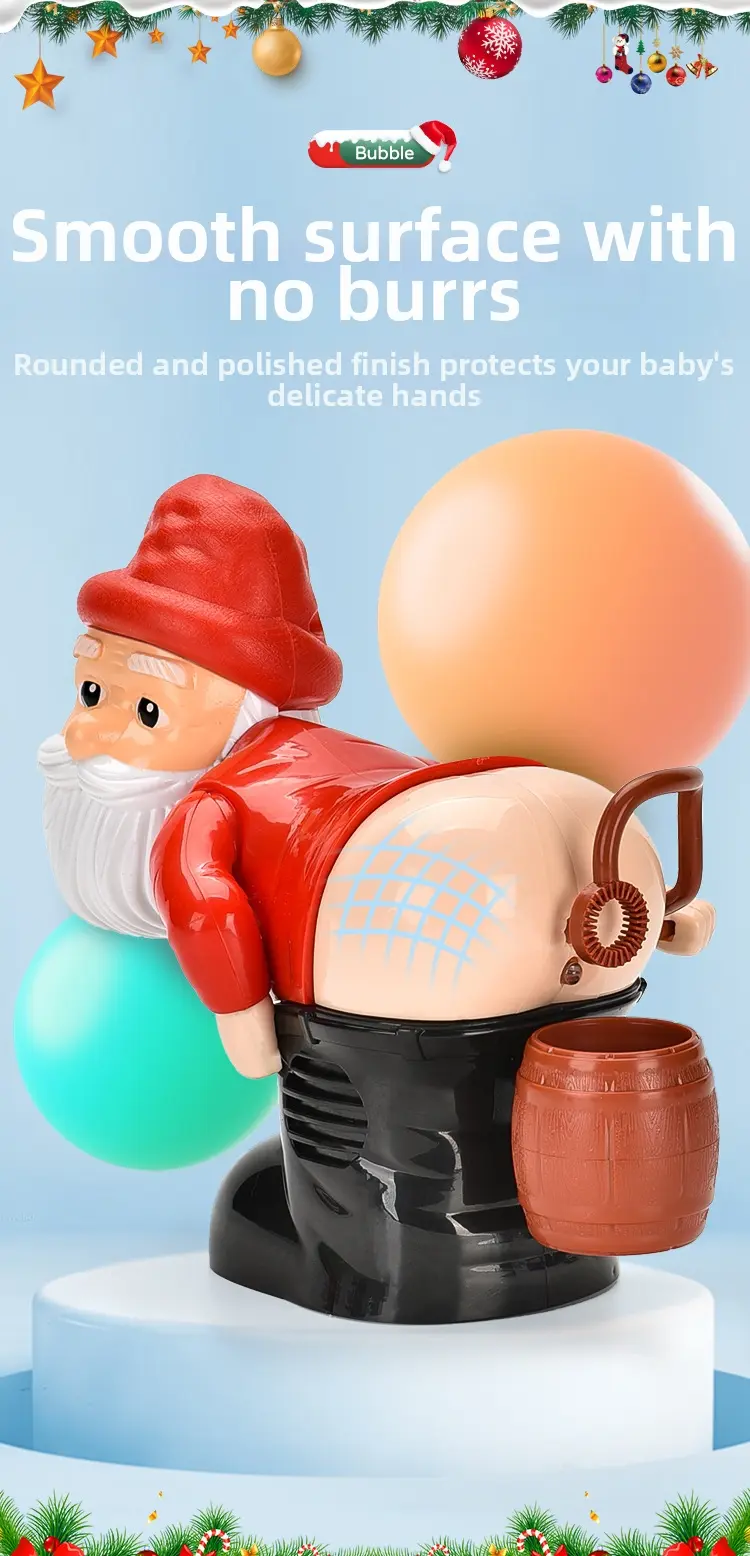 Product Introduction of Flagship Bubble-Farting Santa Claus Toy - With LED Lights & Music Bubble Christmas Toy Home & Daily Use - Festival & Party Supplies - Holiday Decorations - Christmas Decorations 5