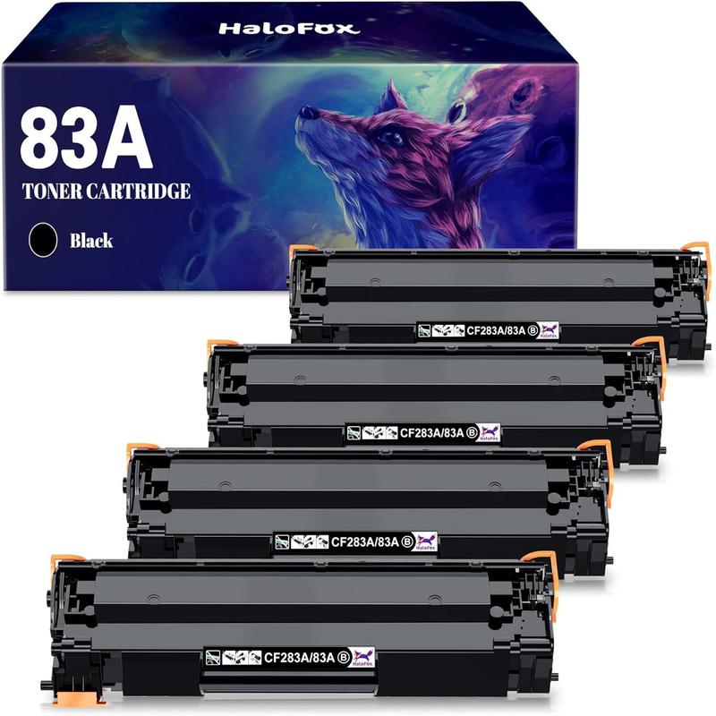 Black Toner Cartridge 4-Pack Replacement for HP CF283A 83A Compatible ...