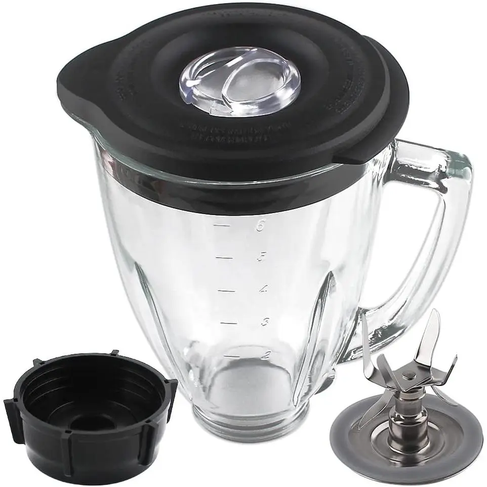 Replacement parts 6-Cup Glass Jar With Blade, Compatible with Oster Blenders