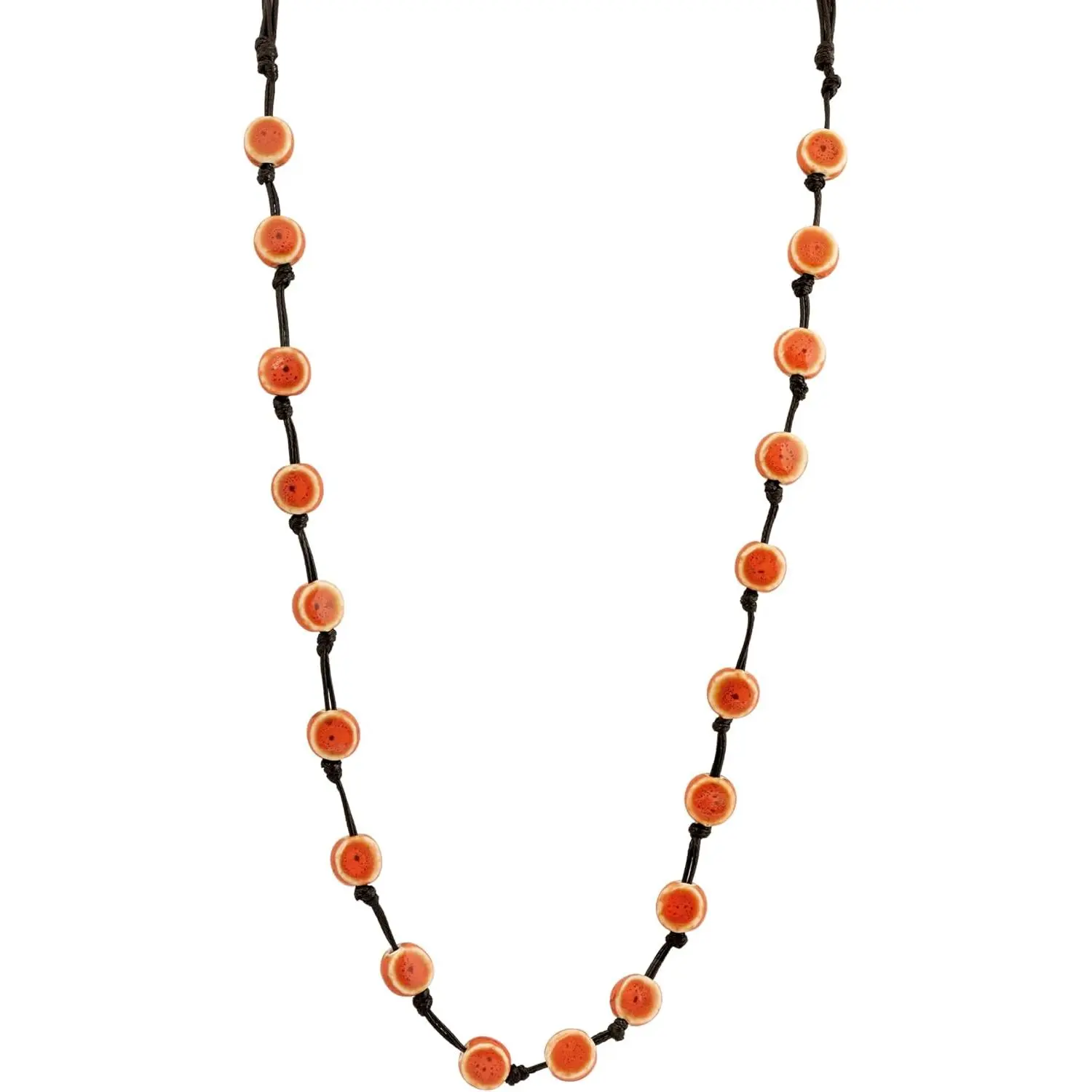 Hippie Bohemian Colorful Ceramic Bead Long Strand Necklace, Boho Hippie Beach Summer Statement   for Women