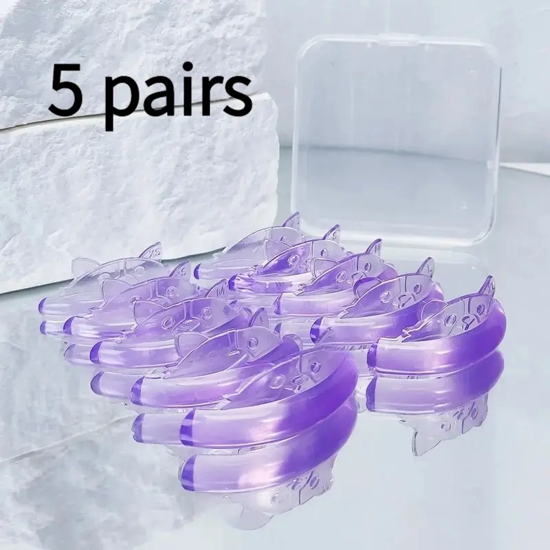 5 pairs of ultra soft cat type self-adhesive eyelash perm silicone pad keratin eyelash curling surgery isolation eyelash pad beauty tool