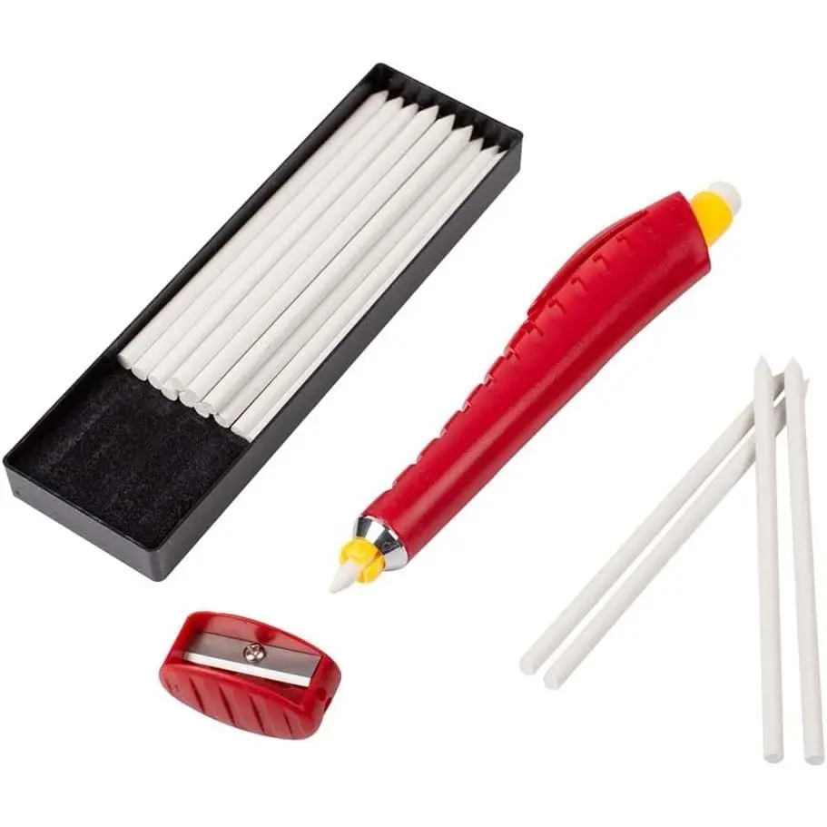 Chalk Pencil with Refill, White Marking Tool for Sewing & Tailoring