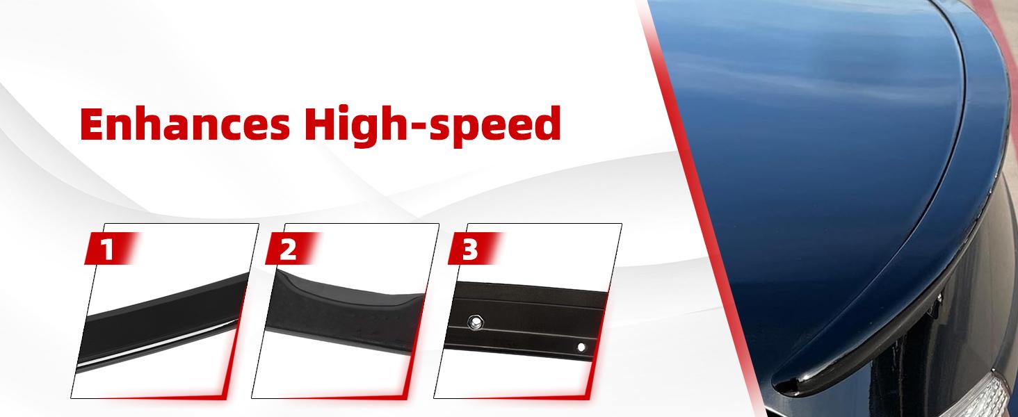 Rear Trunk Spoiler Wing Compatible with 2013-2017 Honda Accord 4 Door Sedan