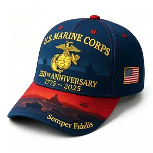 2026USMC 250TH ANNIVERSARY HAT 1775-2025 Embroidered Marine Corps Baseball Cap Semper Fidelis