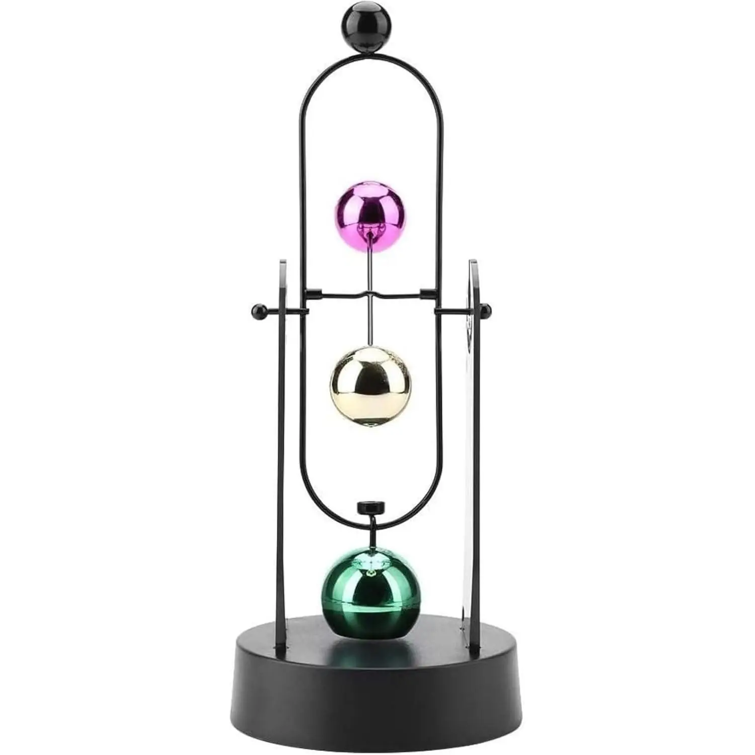 Perpetual Motion Machine, Electronic Swinging Model, Art Craft Decoration Perpetual Motion Swing Balance Balls Office Desk Science Ornament Home Decor Gift(No Batteries Included)