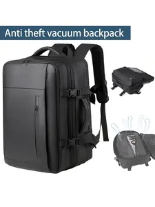 Men's Business Backpack, Vacuum Compressible, Large Capacity, Password Lock, Expandable, Dry Wet Separation, Fashionable, Gift Idea