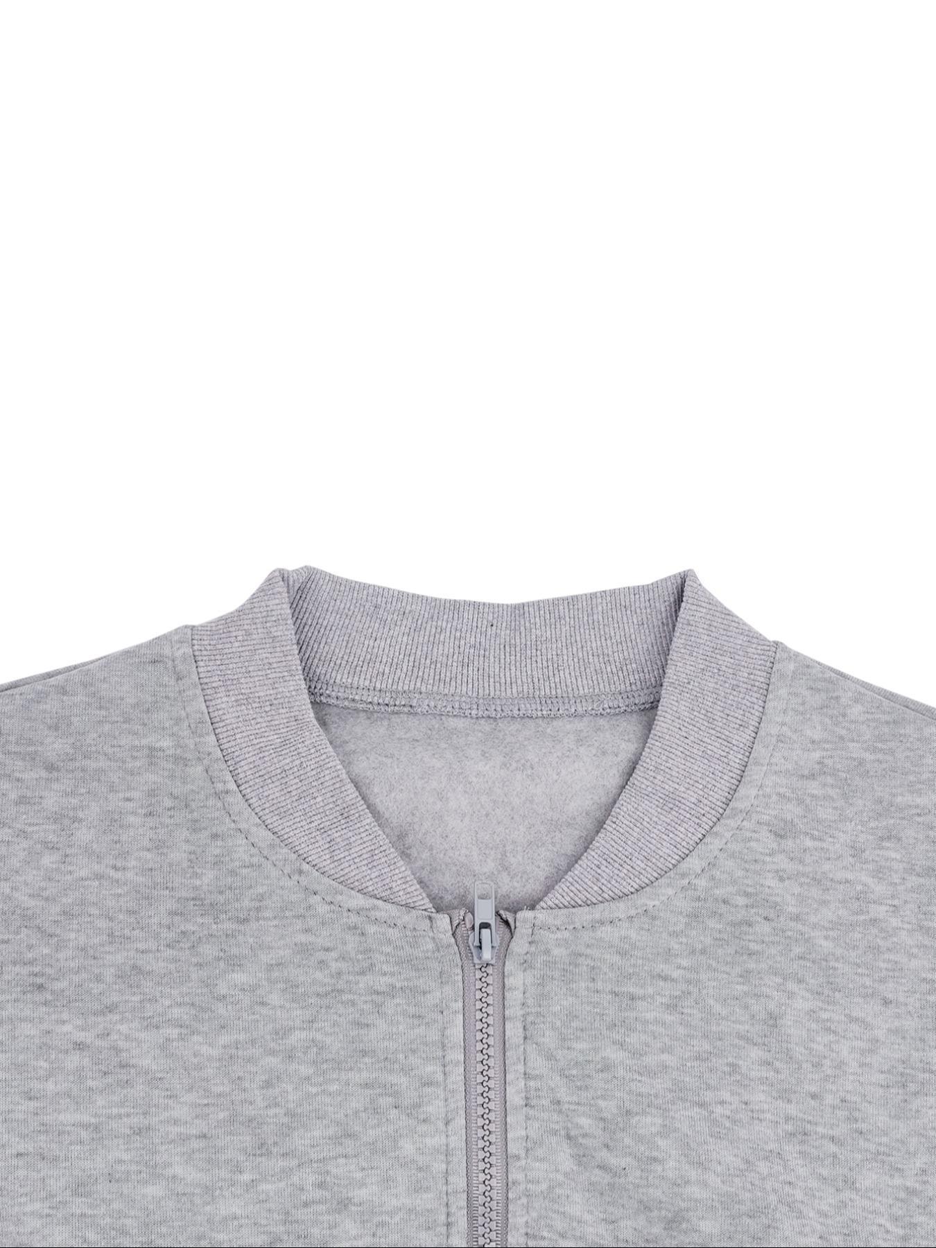 Modest Two-Piece Women's Solid Color Zip Jacket and Drawstring Pocket Pants, Comfortable Breathable Casual for All Seasons,Airport Outfit