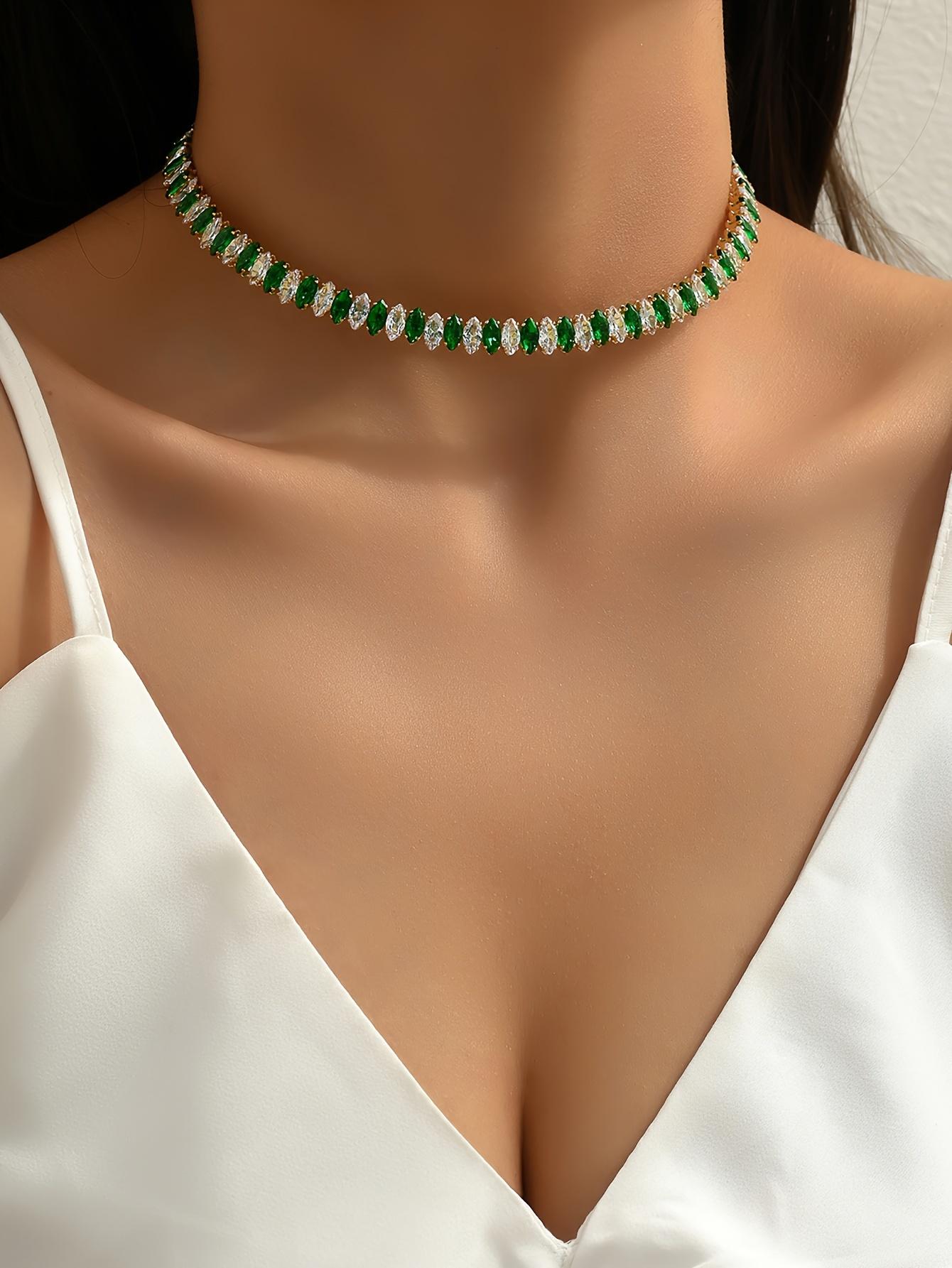 Women's Interlocking Rings Necklace - Features a luxurious copper chain with a transparent synthetic zirconia effect, paired with gold interlocking rings, suitable for weddings/parties/daily wear, comfortable and durable women's jewelry cross men's link Women's Interlocking Rings Necklace - Features a luxurious copper chain with a transparent synthetic zirconia effect, paired with gold interlocking rings, suitable for weddings/parties/daily wear, comfortable and durable women's jewelry cross men's link